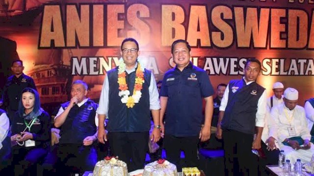 Anies Baswedan Calon Presiden RI 2024 dan Ketua DPW Partai NasDem Sulsel H. Rusdi Masse