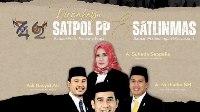 Pimpinan DPRD Makassar Sampaikan Apresiasi pada HUT Ke-74 Satpol PP dan HUT Ke-62 Satlinmas