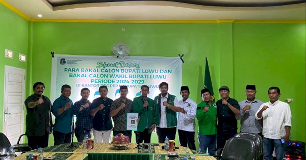 Kompaknya Pengurus-Legislator PPP Luwu Sambut Arham Basmin saat Daftar Calon Bupati