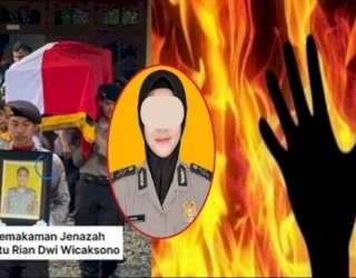 Tragis! Polwan Bakar Suaminya Sesama Polisi Gegara Candu Judi Online