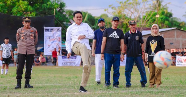 Bupati Suardi Saleh Buka Turnamen Mini Soccer Cilellang : Insyaallah Olahraga Maju, Ekonomi Bangkit!