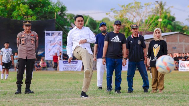 Bupati Suardi Saleh Buka Turnamen Mini Soccer Cilellang Cup II 2024.