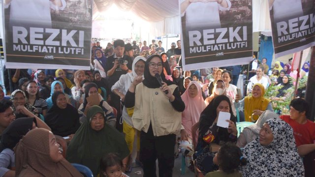 Ngobrol Bareng Bakal Calon Wakil Wali Kota Makassar Rezki Mulfiati Lutfi, di Kelurahan Pannampu.