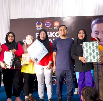 Bestie TSM Gelar Senam Sehat Zumba Meriah di Posko Pemenangan Tasming Hamid