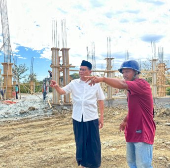 Suardi Saleh Pantau Perkembangan Pembangunan Masjid Raya Kabupaten Barru