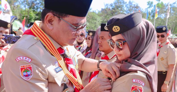 Peringatan Hari Pramuka, Bupati Barru Suardi Saleh Minta GP Berperan Aktif Pada Pengabdian Masyarakat