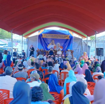 Ratusan Warga Bulu Cindea Sambut Kunjungan Andi Sudirman di Pangkep