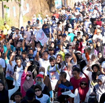 50 Ribu Warga Pangkep Jalan Sehat Anti Mager Bareng Andalan – Hati