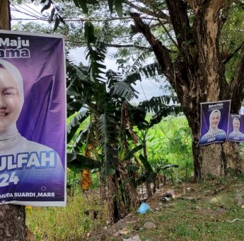 Baliho Politik: Barru Maju Bersama Dokter Ulfah 2024