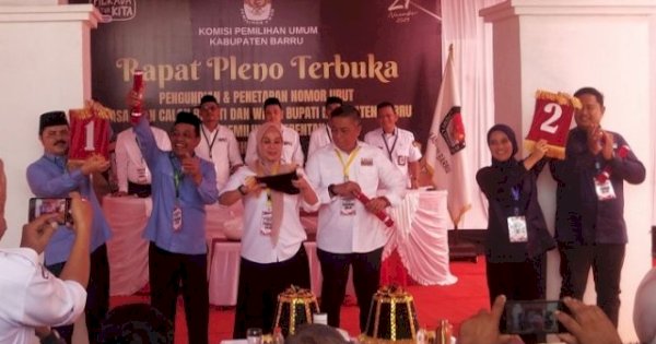 Inilah Nomor Urut Calon Bupati dan Wakil Bupati Barru