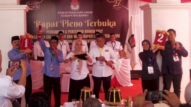 Inilah Nomor Urut Calon Bupati dan Wakil Bupati Barru