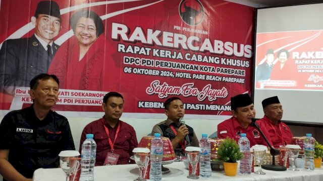 Hadiri Rakercabsus PDIP Parepare, TSM MO Paparkan Visi Misi Wujudkan Kesejahteraan Masyarakat