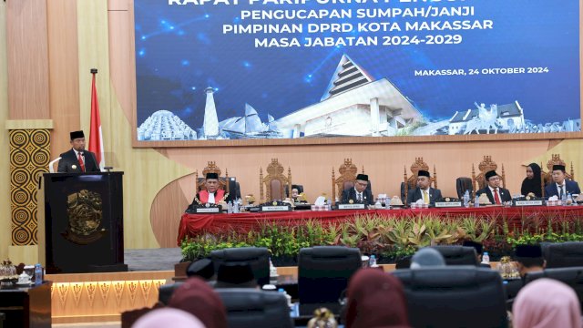 Pjs Wali Kota Makassar Ucapkan Selamat kepada Anggota DPRD Baru. 