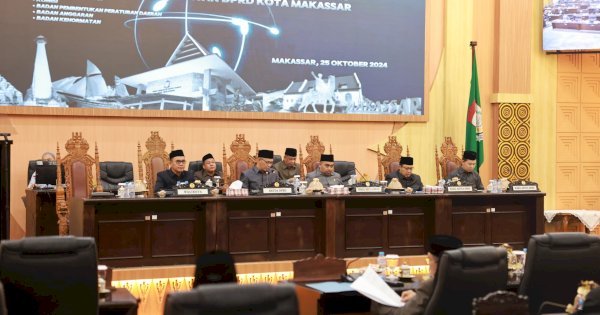 Pj Sekda Makassar Irwan Adnan Hadiri Paripurna Penetapan Susunan Pimpinan dan Anggota AKD DPRD Makassar