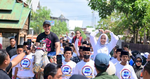 Momen Kaesang dan Fatma Berkuda saat Kunjungi Masyarakat Adat Tolotang Sidrap