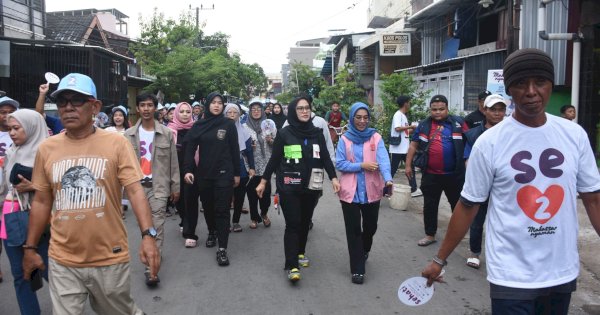 Rezki Lutfi Blusukan di Kelurahan Timungan Lompoa, Ingatkan Masyarakat Coblos Nomor 2