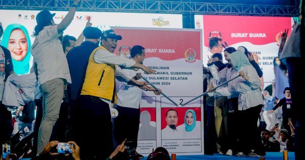 Andalan Hati Apresiasi Dukungan Massa di GOR Sudiang, Ajak Jaga Proses Pilkada Damai