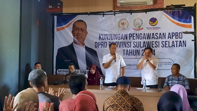 Ketua Fraksi NasDem Muhammad Sadar Pengawasan APBD Sulsel di Parepare.