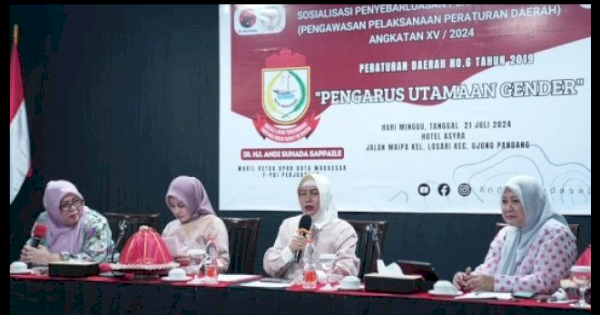 DPRD Makassar Sosialisasi Perda PUG, Indira Yusuf Bicara Kesetaraan