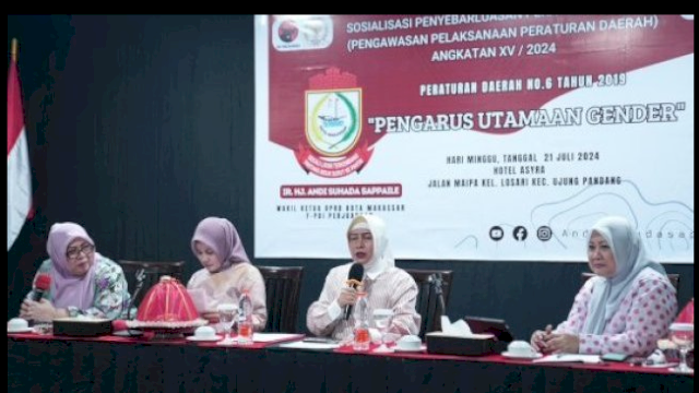 DPRD Makassar Sosialisasi Perda PUG, Indira Yusuf Bicara Kesetaraan