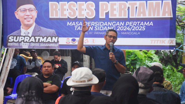 Ketua DPRD Makassar Supratman jumpa warga di Kecamatan Manggala.