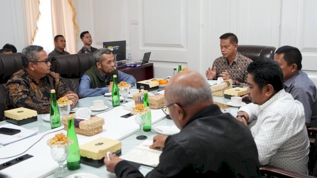 Pj Gubernur Sulsel, Prof Fadjry Djufry Pimpin Rakor Satgas Swasembada Pangan.