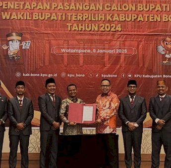 Sah! Andi Asman dan Andi Akmal sebagai Bupati dan Wabup Bone Terpilih Periode 2025-2029