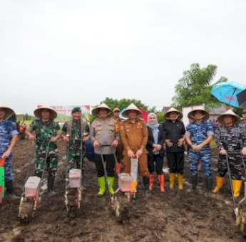 Serentak Se-Indonesia, Pj Gubernur Prof Fadjry Djufry Bersama Forkopimda Sulsel Kompak Tanam Jagung di Jeneponto