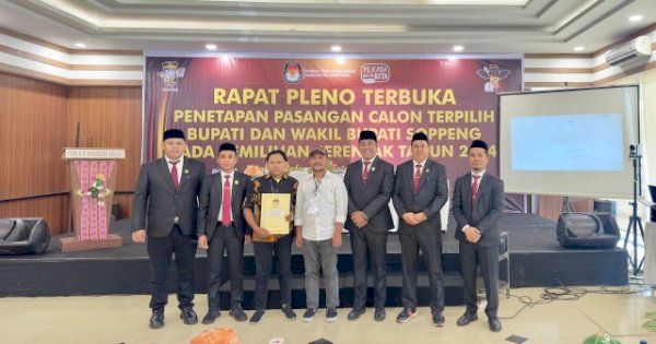 Tok! KPU Soppeng Tetapkan Suwardi-Selle Sebagai Bupati dan Wakil Bupati Terpilih 2024-2029