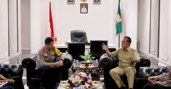 Terima Kunjungan Kapolrestabes Makassar yang Baru, Danny : Siap Kolaborasi 24 Jam