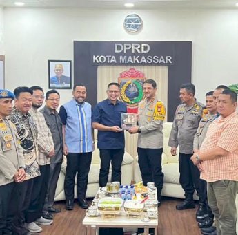 Terima Kunjugan Kapolrestabes Makassar, Ketua DPRD Supratman siap Bersinergi Demi Keamanan Masyarakat