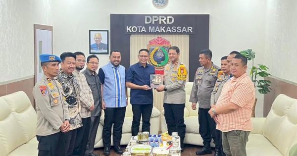 Terima Kunjugan Kapolrestabes Makassar, Ketua DPRD Supratman siap Bersinergi Demi Keamanan Masyarakat