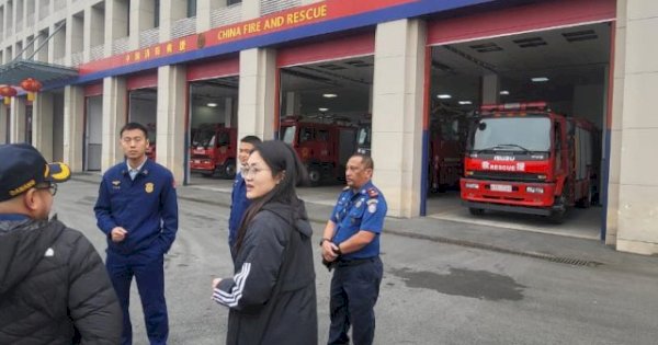 Jajaki Kerja Sama, Damkarmat Makassar Kunjungan ke China