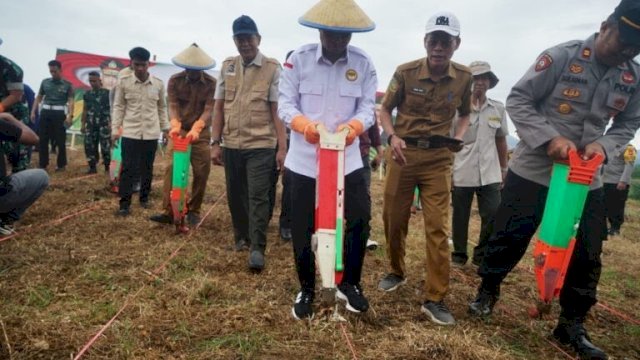 Penanaman Jagung Serentak 1 Juta Hektar Di Desa Bolli Kecamatan Cina.