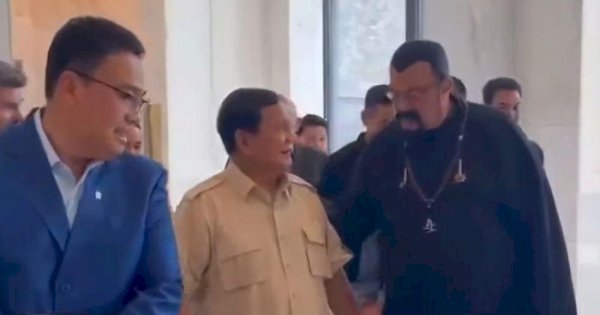 Prabowo Bertemu Aktor Laga Senior AS Steven Seagal, Teman Lama Sejak di Kopassus