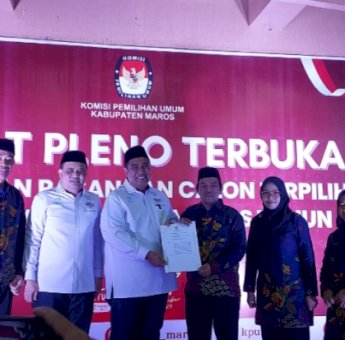 Raih 64,01 Persen Suara, KPU Tetapkan Chaidir Syam-Moetazim Jadi Bupati dan Wabup Maros Terpilih