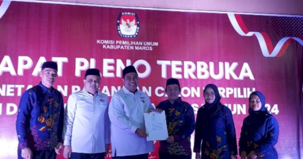 Raih 64,01 Persen Suara, KPU Tetapkan Chaidir Syam-Moetazim Jadi Bupati dan Wabup Maros Terpilih