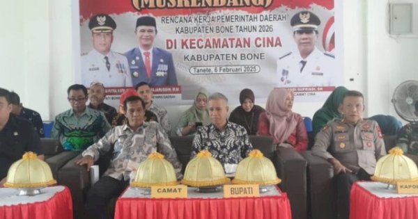 Musrenbang RKPD Bone Tahun 2026 di Kecamatan Cina Dihadiri Asisten Pemkab Bone