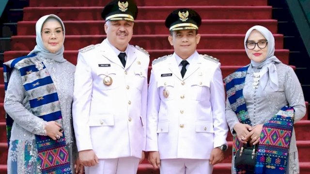 Bupati dan wakil Bupati Pinrang, Andi Irwan Hamid, dan Sudirman Bungi.