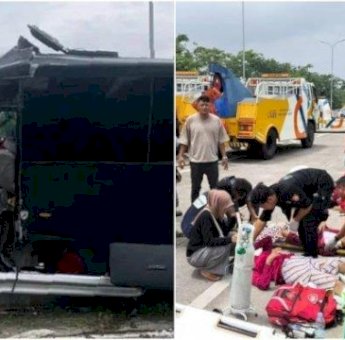Bus Brimob Rombongan SMA 1 Porong Kecelakaan di Tol Purwodadi, Sopir Tewas-Sejumlah Siswa Luka