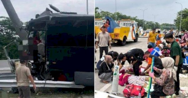 Bus Brimob Rombongan SMA 1 Porong Kecelakaan di Tol Purwodadi, Sopir Tewas-Sejumlah Siswa Luka