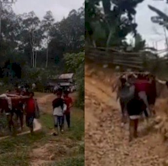 Perjuangan Ibu Hamil di Mamasa Sulbar Ditandu Warga 15 Kilometer karena Jalan Rusak