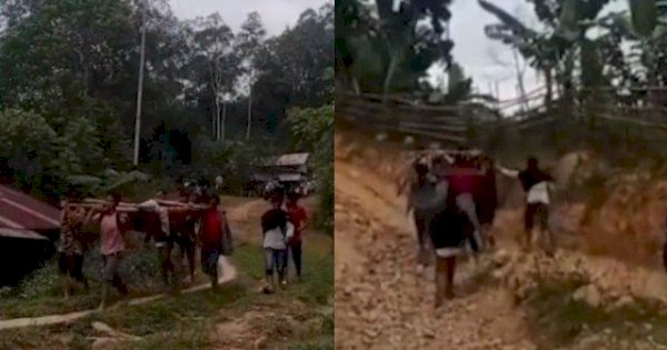 Perjuangan Ibu Hamil di Mamasa Sulbar Ditandu Warga 15 Kilometer karena Jalan Rusak