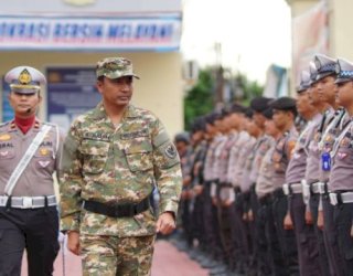 Apel Gelar Pasukan, Bupati Lutra Andi Rahim Pastikan Kesiapan Pengamanan Lebaran