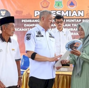 Bupati Irwan Hamid Resmikan Pembangunan Risha bagi Korban Terdampak Bencana Alam 2024