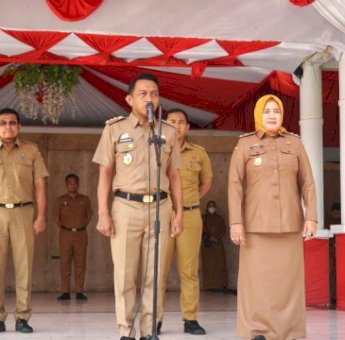 Pimpin Apel Perdana, Bupati Syaharuddin Ajak ASN Sidrap Bekerja Tulus-Ikhlas
