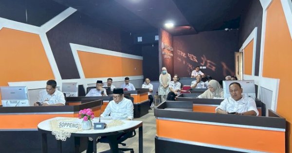Wabup Soppeng bersama Kepala SKPD Ikuti Peluncuran IKPD MCP Tahun 2025 Secara Virtual