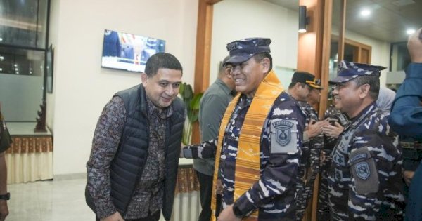 Kunker di Sulsel, Wali Kota Makassar Munafri Arifuddin Jemput KSAL Muhammad Ali di Lanud Sultan Hasanuddin