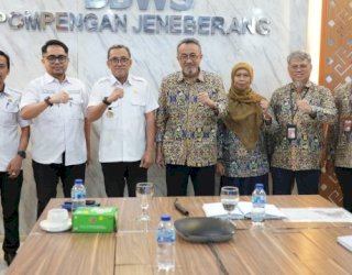 Bupati Jeneponto Paris Yasir Kunjungi BBWS Pompengan Jeneberang: Air Adalah Kunci Peningkatan Pertanian