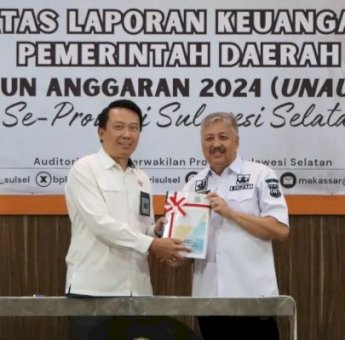 Bupati Pinrang Serahkan LKPD Unaudited TA 2025 ke BPK RI Sulsel